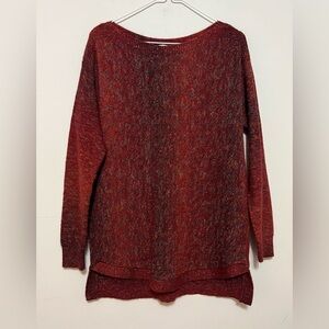 Westport Reddish Orange Jewel Toned Sweater. Size Large